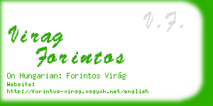 virag forintos business card