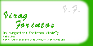 virag forintos business card